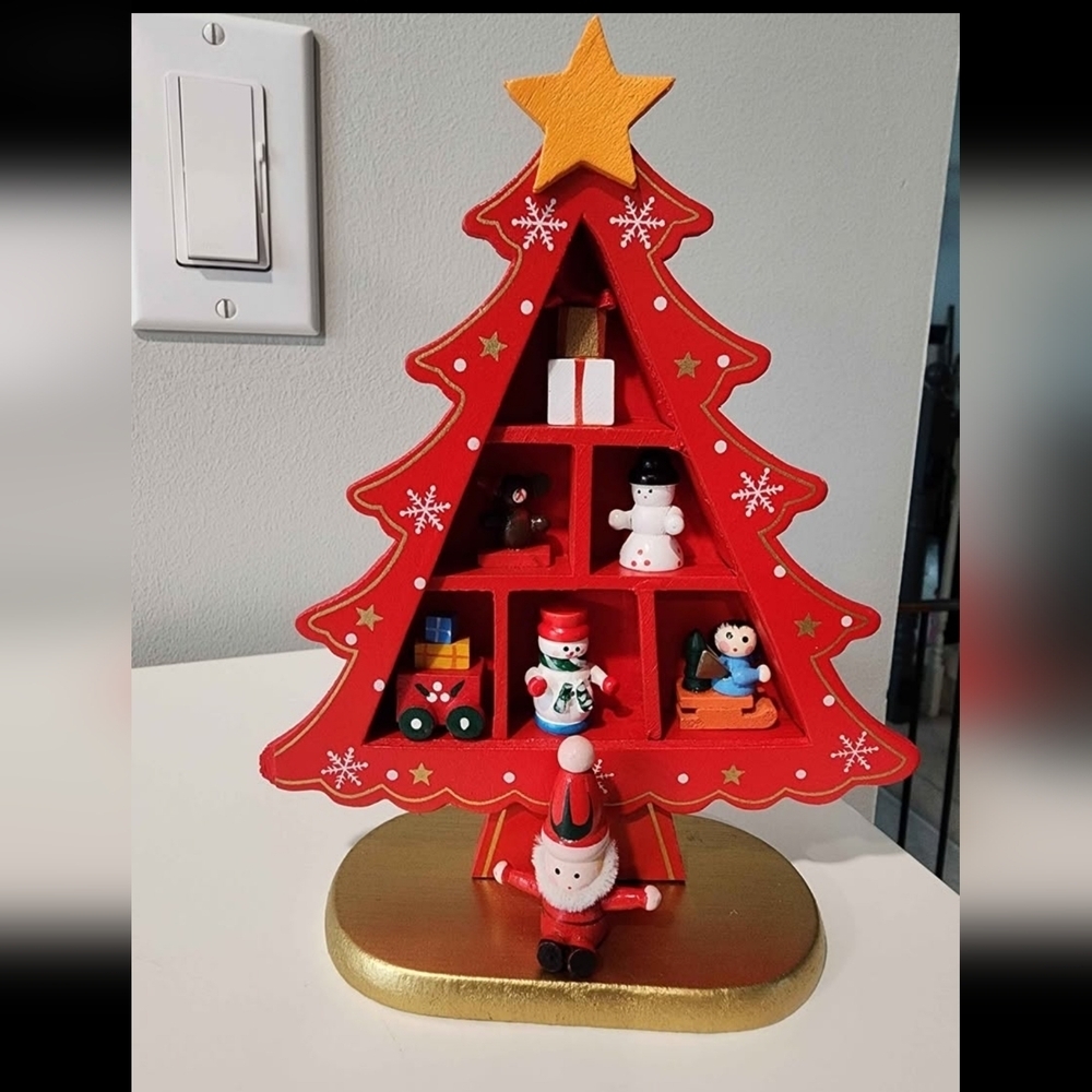 Vintage mini wooden Santa's toy workshop decor Brand New In Box - Picture 7 of 11